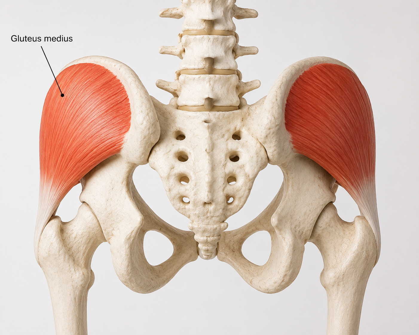 Glute medius anatomy — lateral hip stability and Trendelenburg pattern treated at Life in Motion Chiropractic Livonia MI