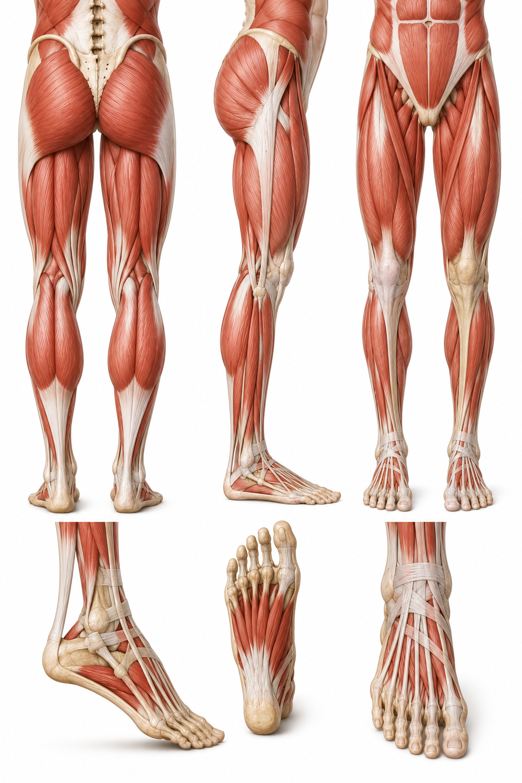 Lower extremity anatomy — glute, quad, hamstring, calf and foot muscles — Life in Motion Chiropractic Livonia MI